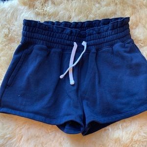 Hollister ultra high rise size small blue fuzzy shorts
